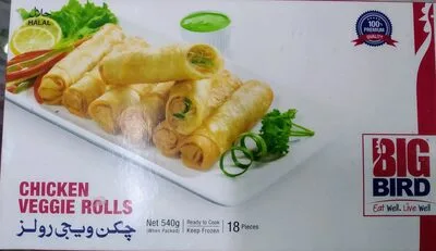 Big Bird Chicken Veggie Rolls 540 g